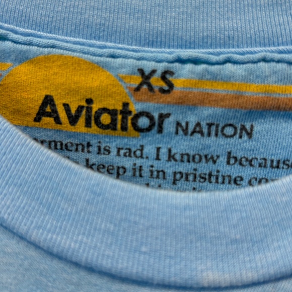 Aviator Nation Boyfriend Tee XS - With FLAWS - Picture 2 of 5